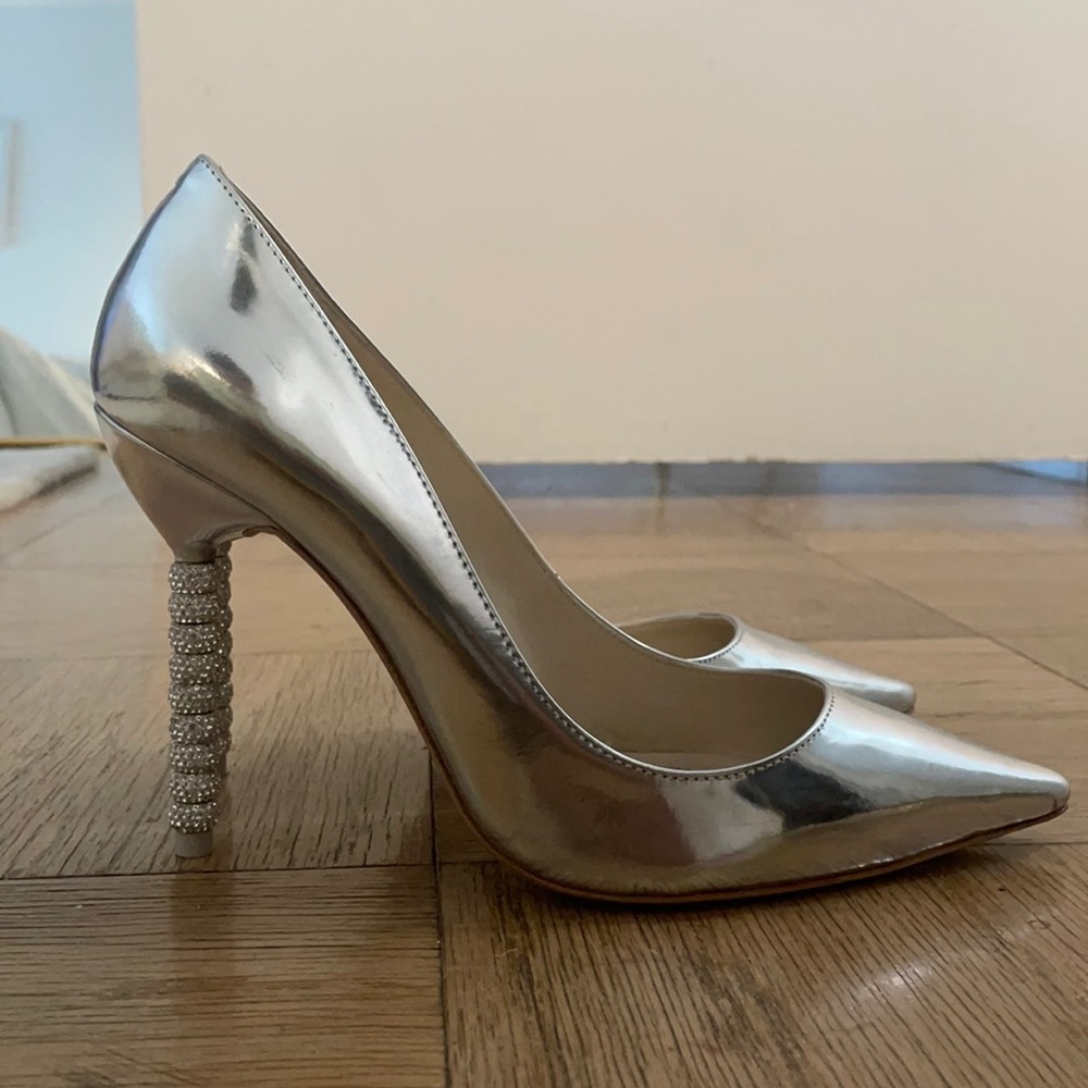 Sophia Webster silver pumps worn once!